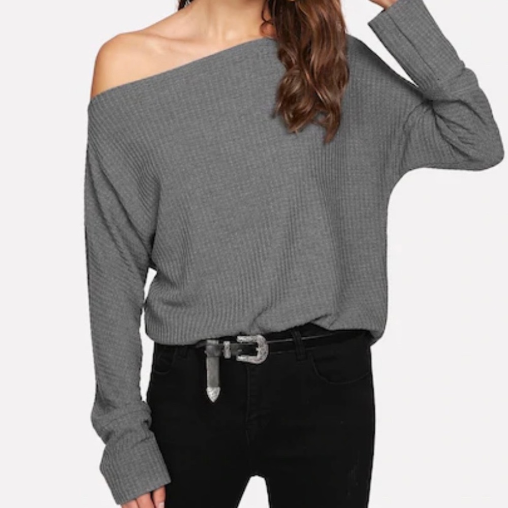 Oblique Shoulder Dolman Tee